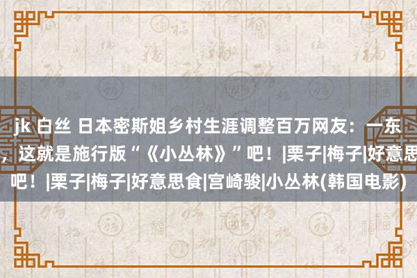 jk 白丝 日本密斯姐乡村生涯调整百万网友：一东说念主二猫，三餐四季，这就是施行版“《小丛林》”吧！|栗子|梅子|好意思食|宫崎骏|小丛林(韩国电影)